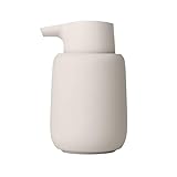 blomus Seifenspender -SONO- 250 ml aus Keramik | Handseifenspender in Beige | Ø8 x 14H cm |Farbe...