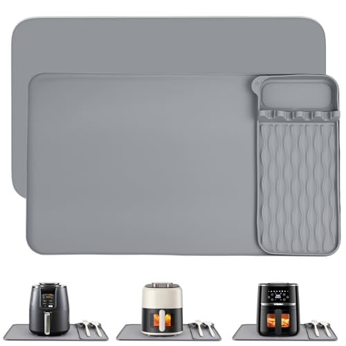AVOWB.T.Q 2-in-1 Silicone Heat Resistant Mats for Countertop, Air Fryer ...