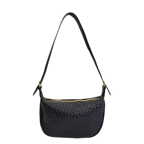 Image of Woven Crossbody Bags for Women Hobo Purses for Women,black shoulder bag with Adjustable Strap