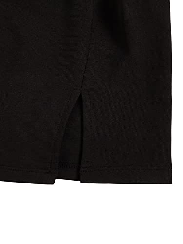 Wdirara Girl's Cow Print Summer Split Hem High Waist Zipper Casual Mini Short Skirt Black 10Y #TOP5