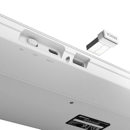 Teclado inalámbrico para evitar cables Sharkoon OfficePal K30W blanco suave 7