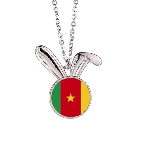 Collier drapeau Cameroun afcountry à porter au quotidien ou pour la fête nationale