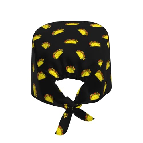 Image of Working Cap Scrub Cap with Sweatband Adjustable Unisex Women Tie Back Hat Nurse Surgical Caps