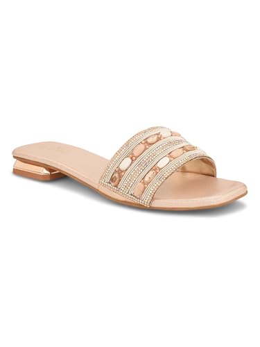 Image of XE Looks Stylish Beaded Flat Slippers for Women
