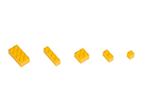 Q-Bricks Beutel 250Stck. Bausteine 1x4 Verkehrsgelb 513 – Bild 3