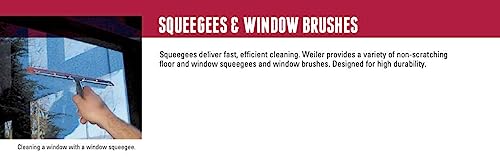 Image of Weiler 45507 24 inch Floor Squeegee, Straight, Metal Frame, Heavy-Duty Rubber Blade, Made in the USA