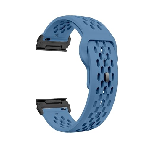 [�����ȓX] 22mm 26mm �V���R���X�g���b�v �ɓK��Garmin Fenix 8 7X 7 6 6X Pro Epix Pro Gen2 47mm 51mm//Fenix 5X Plus Tactix7 �N�C�b�N�t�B�b�g�o���h�u���X���b�g(Blue