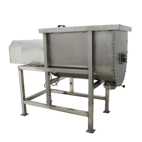 WYDDDARY Dry and Wet Horizontal Mixer 304 Stainless Steel Spiral Mixer Feed Powder Plastic Particles Mixing Machine 100KG 220V
