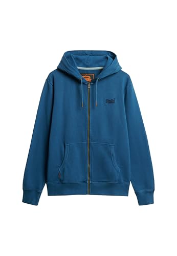 Superdry Sudadera con capucha para hombre con logo desgastado