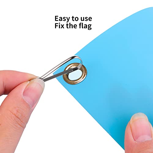 Cobee Flag Pole Clip, 30pcs Stainless Spring Clips Hooks for Grommeted Flag Flag Pole Snaps Hook - Image 3