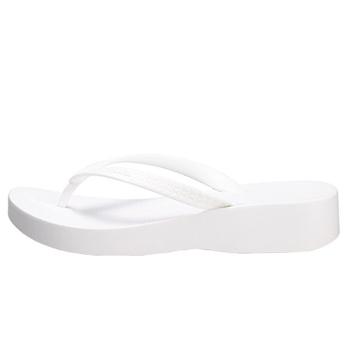 Hotmarzz Chinelo feminino moderno de salto alto plataforma plataforma plataforma sandálias de praia