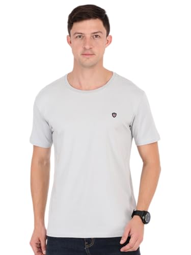 Image of Macroman M-Series Smartz Basics Half Sleeve Round Neck Stretch T-Shirt for Men, Cotton Blend (Pack of 1)