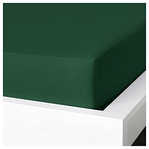 Anti-Allergy Anti-Bacterial Brushed Microfibre Fitted Bed Sheet - 28cm Depth, Easy Care, Fade Resistant (Emerald Green, King)