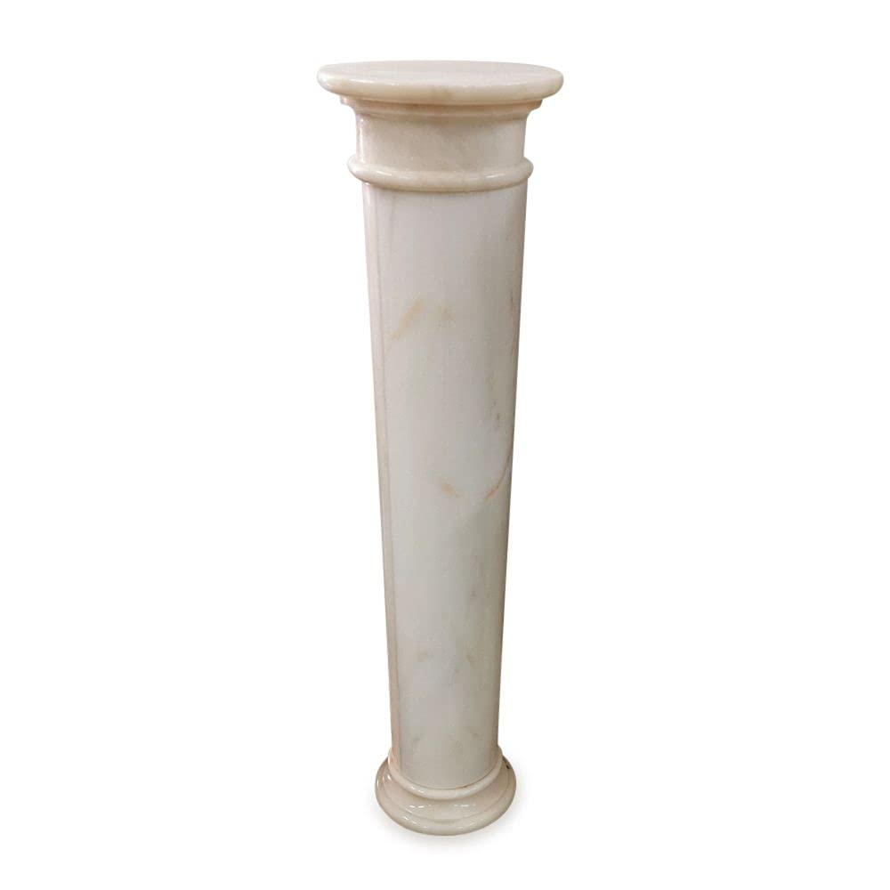 Columna de mármol blanco Carrara White Marble Classic Column H 104 cm.