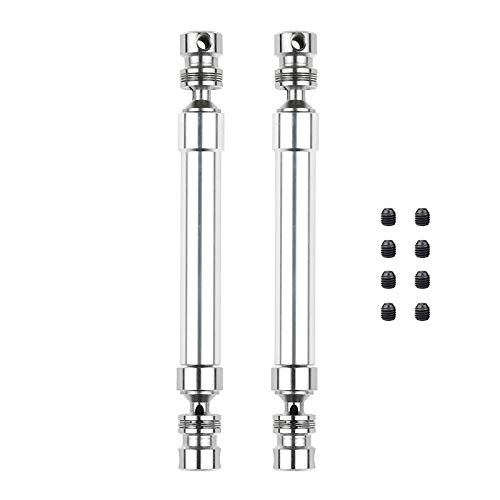 Sxmrmnx 2 ejes de transmisión CVD de metal de 110-160 mm para 1/10 RC Rock Crawler Axial SCX10 90046 Trx4, plateado