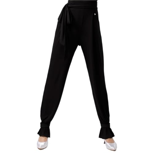 Pantalon de danse moderne anti-glisse leggings latine taille haute confortable pour femme