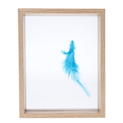 Preisvergleich Produktbild P Prettyia Pflanzenexemplar Frmae, Holzbilderrahmen, Doppelseitiger Glasbilderrahmen 8 Zoll - Natürliches Holz, 16,5 x 21 x 4 cm