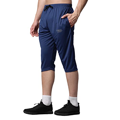 Image of Mack Jonney Dryfit Lycra Solid Capri for Men-Dryfit Lycra D13 01-P