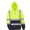 8293 Zwart sweatshirt met capuchon, Lime, M