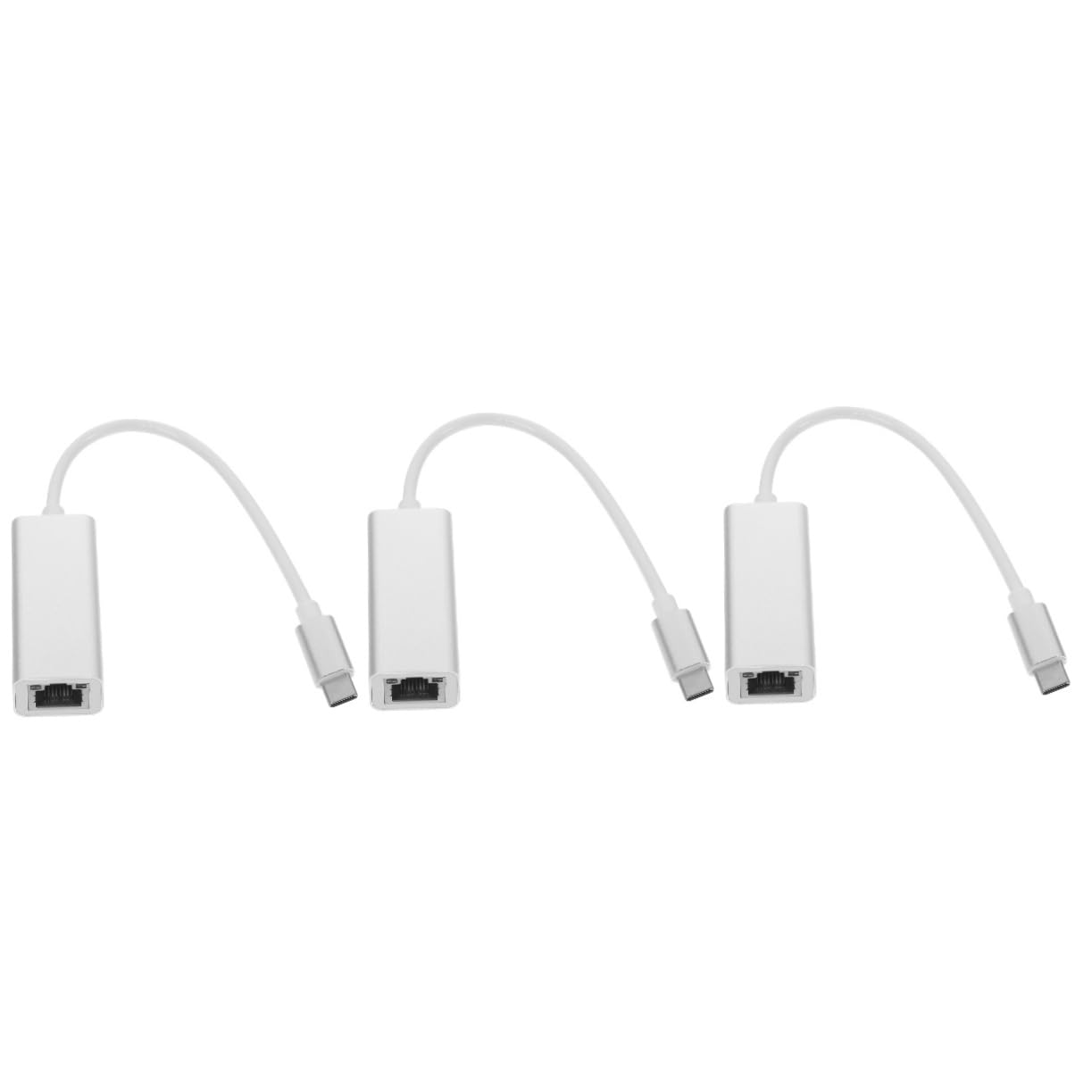 Uonlytech 3pièces Adaptateur USB-c vers Ethernet Mbps Convertisseur Réseau Hub USB pour Pc Et Ordinateur Portable Connexion Rapide Et Stable pour Jeux Et Streaming
