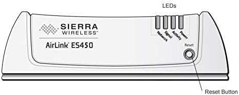 Sierra Wireless AirLink ES450 Front Panel with LEDs and Reset Button