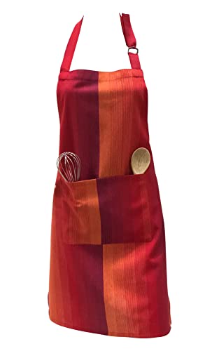 PIXEL HOME DECOR© New Cotton Kitchen Apron with Adjustable Neck Strap and Ties with Centre Pocket with Strong and Durable Cotton (Pack of 1) (OS)