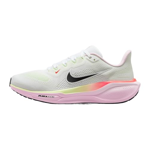 Nike Pegasus 41 Women's Road Running Shoes (IB4377-100, White/Pink Foam/Bright Crimson/Black)