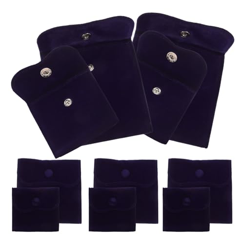 PRETYZOOM 10pcs Jewelry Pouch Soft Lint Material Storage Bags for Rings Earrings and Travel Compact Design for Easy Carrying and Protection Assorted
