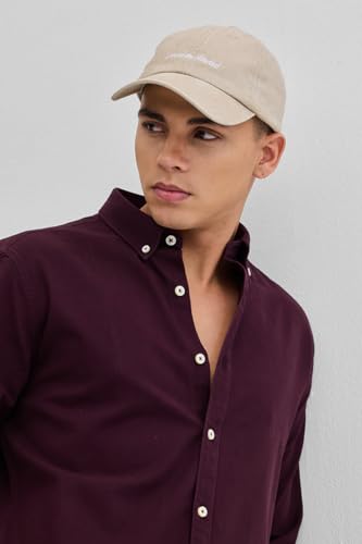 Image of SNITCH Men Casual Shirt College Wear | Slim Fit Full Sleeve Button-Down Collar Plain Style | Breathable Cotton Twill Fabric & Smooth Texture for Everyday Use