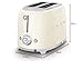 Smeg TSF01CRUK Retro Style 2 Slice Toaster - Cream