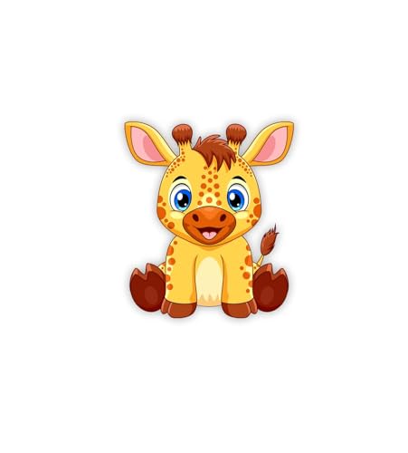 Image of Gift Me Bazar Cute Animal Wooden Fridge Magnet for Home, Kitchen and Office Decoration | Animal Lover Gift | Cartoon Theme Magnet for Kids (Cute Giraffe)
