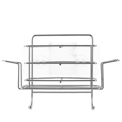 TOPPERFUN Estantería de Ducha sin Taladro Acero Inoxidable Soporte Metálico Colgante para Baño y Cocina Organizador Resistente y Duradero con Capacidad para Vasos Almacenamiento para