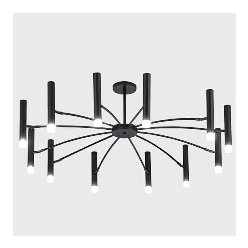 Lustre moderne LED noir réglable pour corriger l'éclairage de cuisine