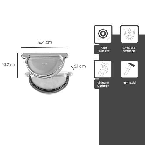Base ad innesto in zinco (semicircolare) con