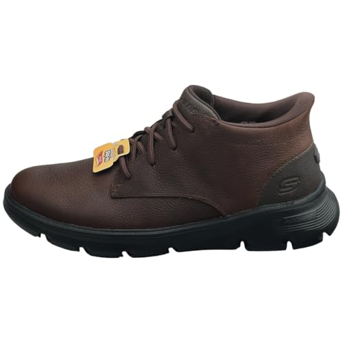 Skechers Herren Arch FIT Garza Ridley Stiefel, Red Brown Leather/Synthetic, 42.5 EU – Ansicht 6