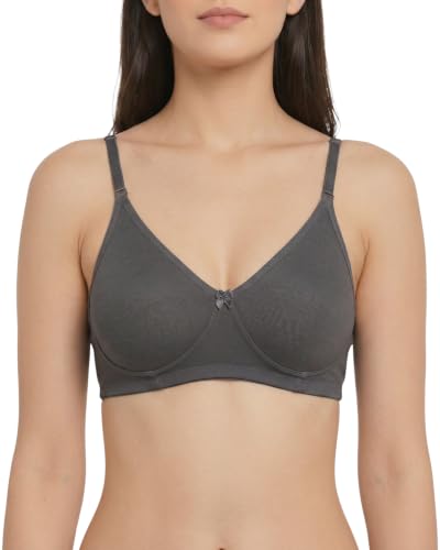 Image of Brida Monica Women's Wide Strap Bra - Soft Hosiery Cotton, Non-Padded, Wireless, Seamless Full Coverage T-Shirt Bra