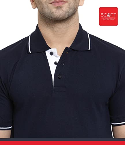 Image of Scott International Men's Regular Fit Half Sleeve Organic Cotton Polo T-Shirt