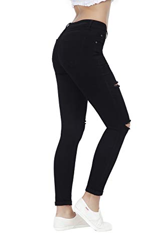 Image of Women's High Waisted Jeans for Women Ripped Skinny Stretch Jeans Distressed Butt Lifting Denim Pants