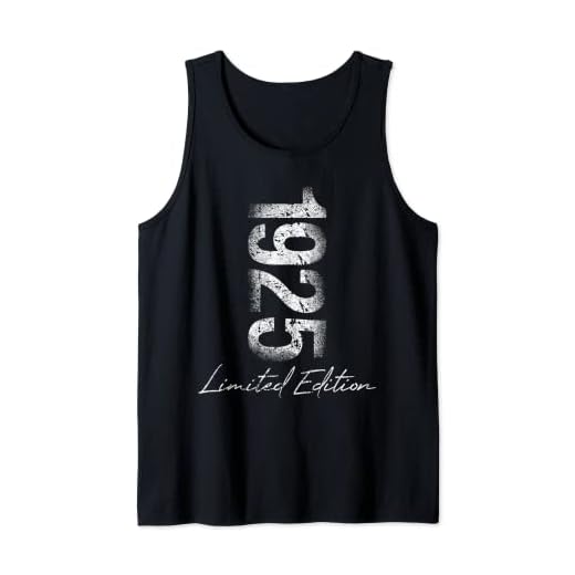 Cumpleaños 1925 Edición limitada Regalo Usado Grunge Vintage Camiseta sin Mangas