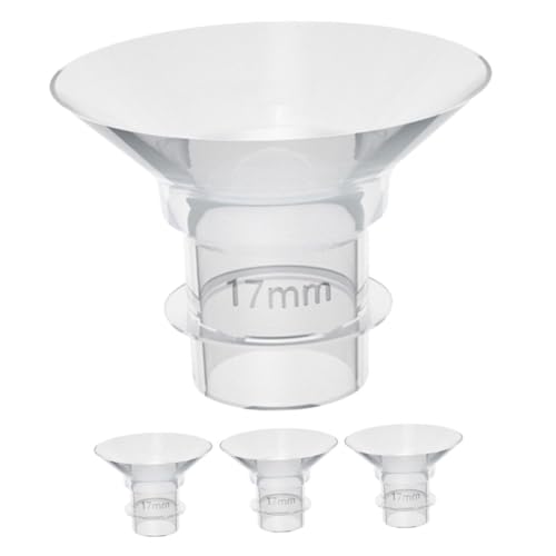 ANDRESLAD 4 Stück Silikon Flanscheinsätze Ersatzteil 17mm Verschleißfest Kompatibel Für Tragbare Muttermilch Pumpen Zubehör