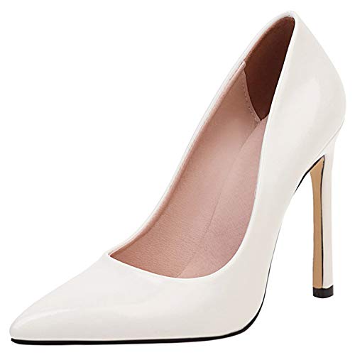 Gicoiz Pointed Toe Dress Pumps Womens Slip On Stiletto Heels