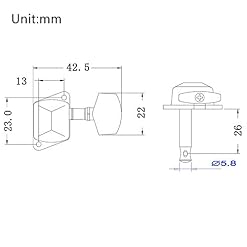 6Pcs Clés Chevilles Mécaniques Accordeurs Tuners à Cordes Têtes Fermés Pièces de Rechange pour Guitares Electriques… - Les Beatles, Paul McCartney, John Lennon, RIngo Starr, George Harrison 6Pcs Clés Chevilles Mécaniques Accordeurs Tuners à Cordes Têtes Fermés Pièces de Rechange pour Guitares Electriques… – Image 2