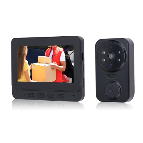 de Videoportero, Cámara de Videoportero con Monitor de 4.3, Videoportero, Kits de Cámara HD de 8MP, ángulos Amplios de 170 Grados, Intercomunicador para Villa, Hogar, Oficina,