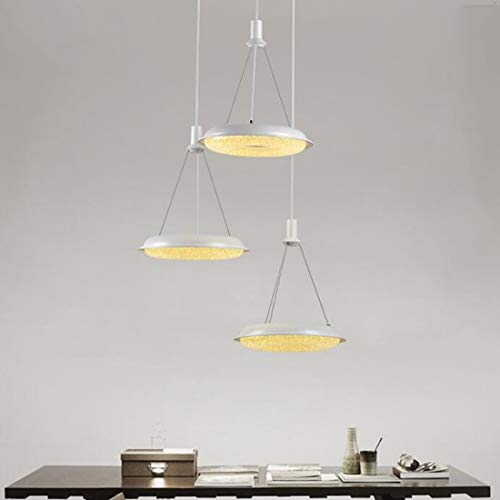 Lampe suspendue LED à intensité variable lustre acrylique blanc