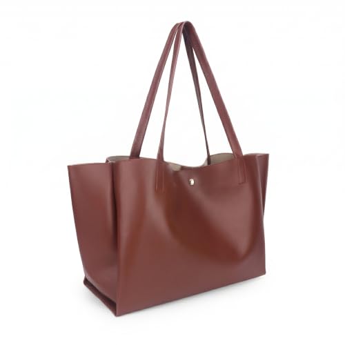 Image of Pure Vegan Leather Tote Bag for Women, Fully Embossed, Handbag, Shoulder Bag, Black