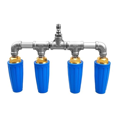 Boquilla Hidrolavadora | Acero Inoxidable Arandela Agua Rociador - Tobera con Conexión Rápida para Manguera de Jardín | para Lavado De Coches, Riego Y Limpieza De
