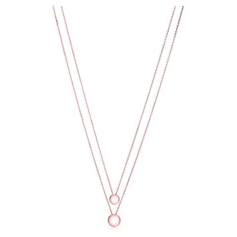 Unicornj Colgante de collar de bola de doble capa de plata esterlina chapado en oro rosa Cover