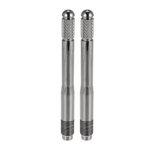 X Autohaux A22011400UX0316 2Pcs Car Stainless Steel Wheel Hangers Alignment Pin Tire Studs Tool M12X1.25 Titanium Tone cover