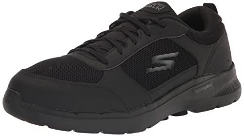 Image of Skechers Men's Gowalk 6-Lace-up Athletic Performance Walking Tennis Shoe Sneaker, Black, 8.5