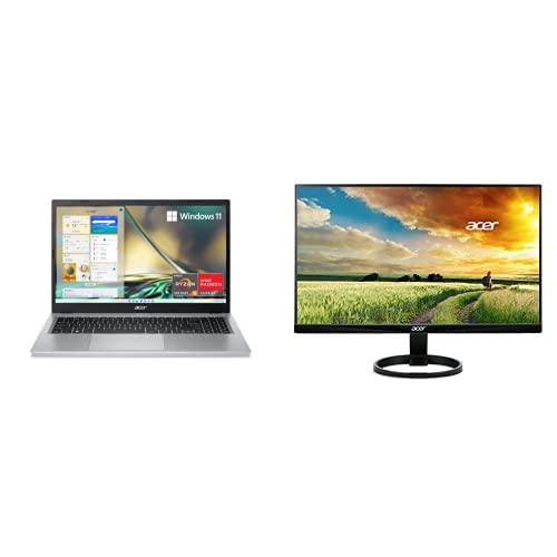 Acer Aspire 3 A315-24PT-R8CY Laptop | 15.6" HD IPS Touch | AMD Ryzen 5 7520U | 8GB LPDDR5 | 512GB SSD | Wi-Fi 5 | Windows 11 Home R240HY bidx 23.8” Full HD IPS Home Office Computer Monitor